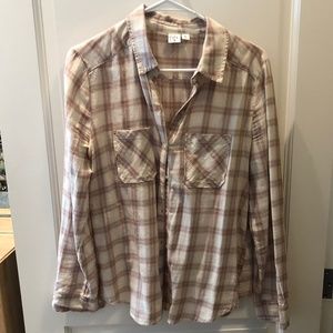 Light pink/white flannel button down